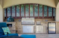 Exterior Shutter on outdoor kitchen