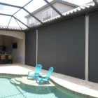 Gray pool patio shades