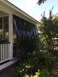 Exterior patio shutter