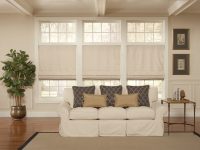 Light cream custom roman shades